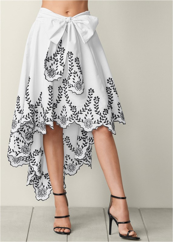 BOW FRONT EMBROIDERED SKIRT 1670 - фото 4796