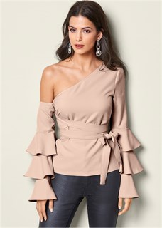 RUFFLE OFF THE SHOULDER TOP 1680